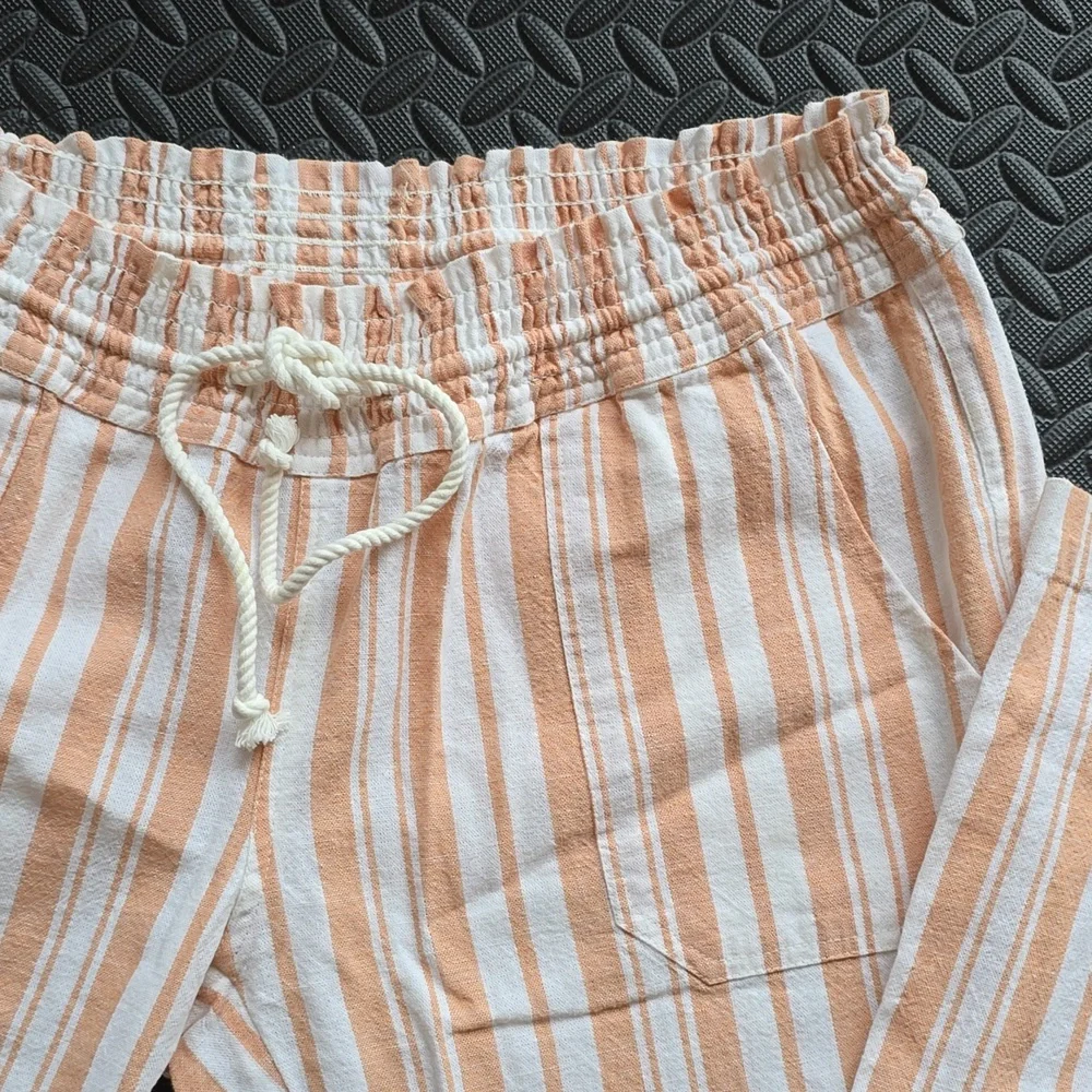Roxy Oceanside YD Pants Camel Sandy Stripe- XL - Picture 3 of 7